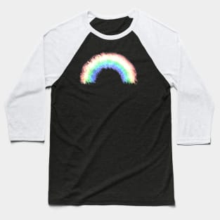 Pastel Scribble Rainbow Baseball T-Shirt